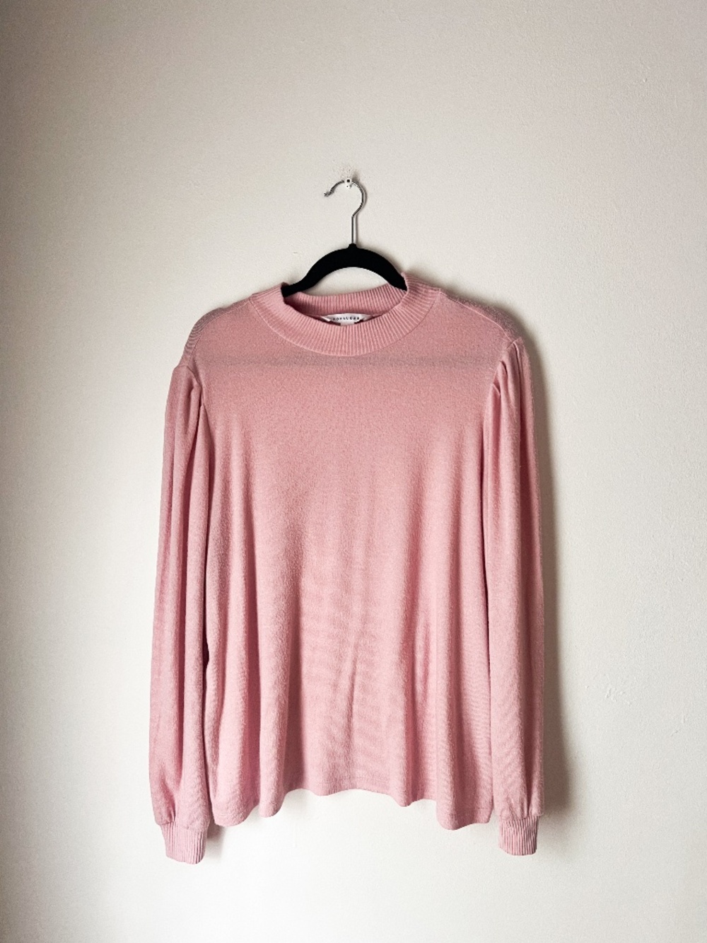 POPSUGAR Blush Pink Lightweight Mock Neck Pullover Sweater |  balletcore